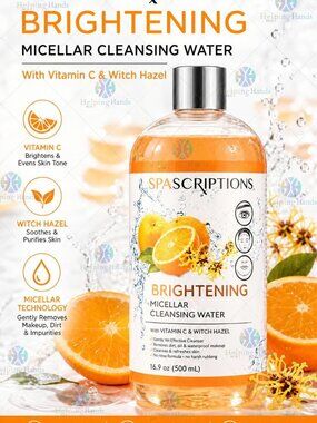 Spascriptions Brightening Micellar Cleansing Water With Vitamin C & Witch Hazel